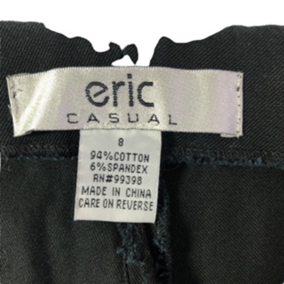 Eric Casual Straight Leg Side Zip Unlined Hidden Elastic Waist Pant Size 8 - Picture 4 of 6